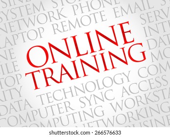 Online training word cloud concept