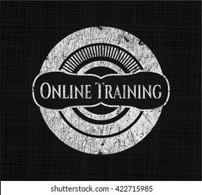 Online Training written on a chalkboard