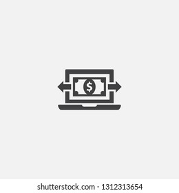 online transaction base icon. Simple sign illustration. online transaction symbol design. Can be used for web, print and mobile