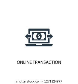 online transaction icon. Simple element illustration. online transaction concept symbol design. Can be used for web and mobile