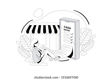 Online Transaction report Vector Illustration concept. Flat illustration isolated on white background.