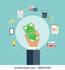 Online transactions concept