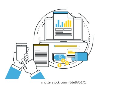 Online transactions concept