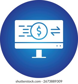 Online Transactions sinle vector icon illustration