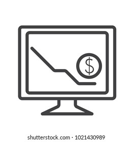 online transfer outline icon