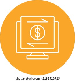 Online Transfer vector icon. Can be used for printing, mobile and web applications.