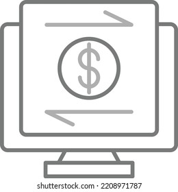 Online Transfer vector icon. Can be used for printing, mobile and web applications.