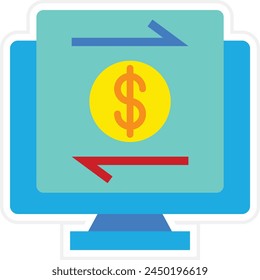 Online Transfer vector icon. Can be used for printing, mobile and web applications.