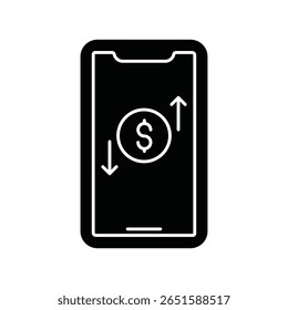 Transferência online: Ícone de vetor que pode facilmente modificar ou editar
