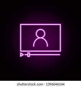 on-line translation neon icon. Elements of education set. Simple icon for websites, web design, mobile app, info graphics