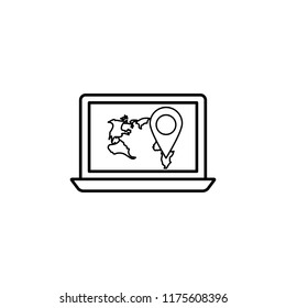 Online transport icon. Element of global logistics icon for mobile concept and web apps. Thin line Online transport icon can be used for web and mobile