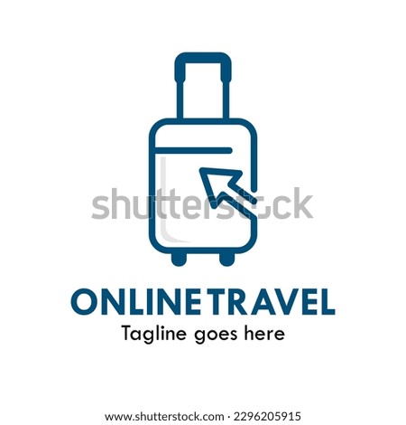 Online travel design logo template illustration