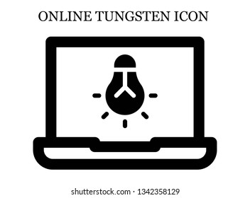 online Tungsten icon. Editable online Tungsten icon for web or mobile.