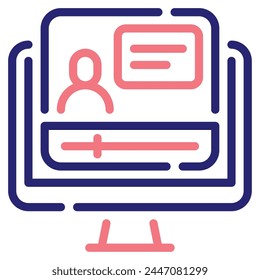 Online Tutor Icon for web, app, infographic, etc