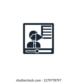 Online tutorial creative icon. From e-Learning icons collection. Isolated Online tutorial sign on white background
