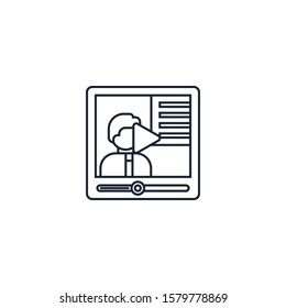 Online tutorial creative icon. From e-Learning icons collection. Isolated Online tutorial sign on white background
