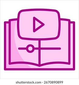 Online Tutorial Icon Element For Design