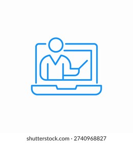 online tutorial icon sign vector