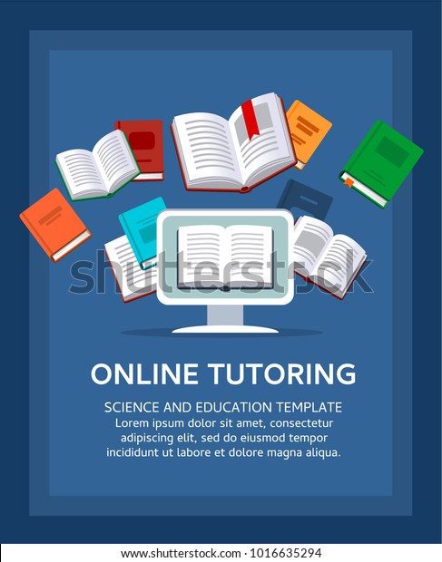 Online Tutoring Concept Ebooks Internet Courses Stock Vector (Royalty ...