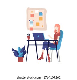 Online Tutors background. Modern illustration slider site page. The concept of a teacher in your laptop. Web banner pull up any item without leaving home design. Training with a tutor online vector.