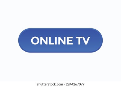 online tv button vectors.sign label speech bubble  online tv
