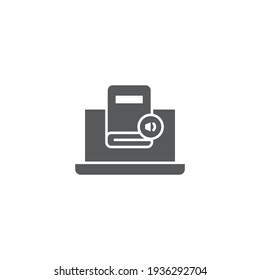 online- udio book line icon linear style sign for mobile concept and web design computer screen