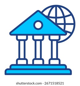 Coleção de Ícones de Vetor Simples de Barramento Universitário Online