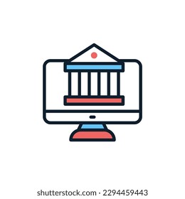 Online University icon in vector. Illustration