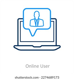 online user and account icon concept