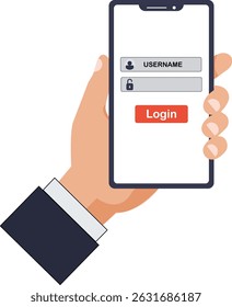 ícone do vetor da conta do usuário on-line, interface do usuário