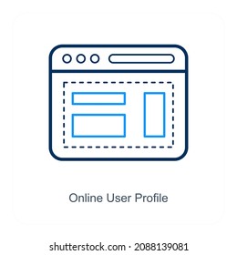 Online User Profile Icon Concept