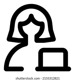 online user using a laptop for work and coding