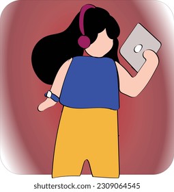 Comunidad de usuarios en línea, concepto de comunicación digital. mujeres que usan teléfonos móviles, internet, redes sociales. Caracteres adictos a smartphones y dispositivos.