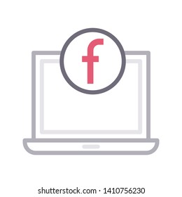 online vector color line icon