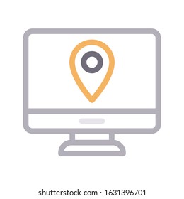 online vector color line icon 