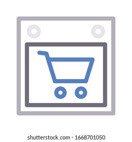 online vector color line icon 
