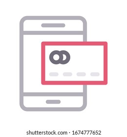 online vector color line icon 