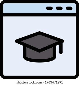 online vector color line icon