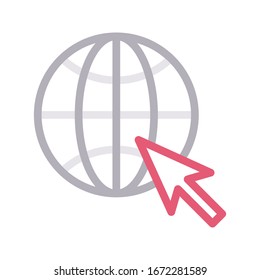 online vector color thin icon 