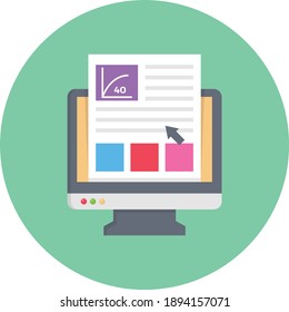 online vector colour flat icon