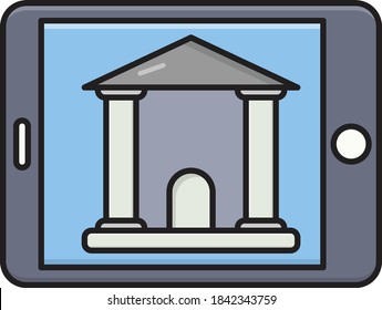 icono de línea de color de vector en línea