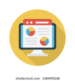 online vector flat color icon 