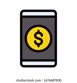 icono de color plano vectorial en línea 