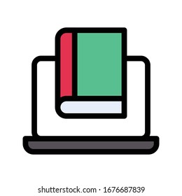 icono de color plano vectorial en línea 