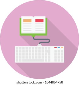 online vector flat colour icon 
