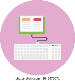 online vector flat colour icon 