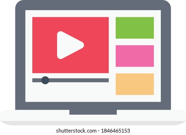 online vector flat colour icon 