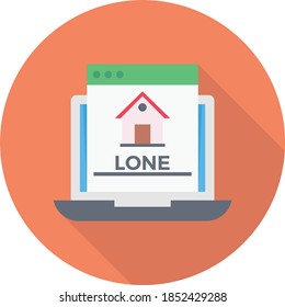 online vector flat colour icon 