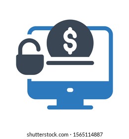 online vector glyph colour icon 