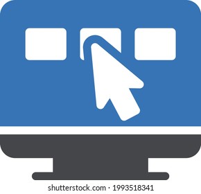 online vector glyph colour icon